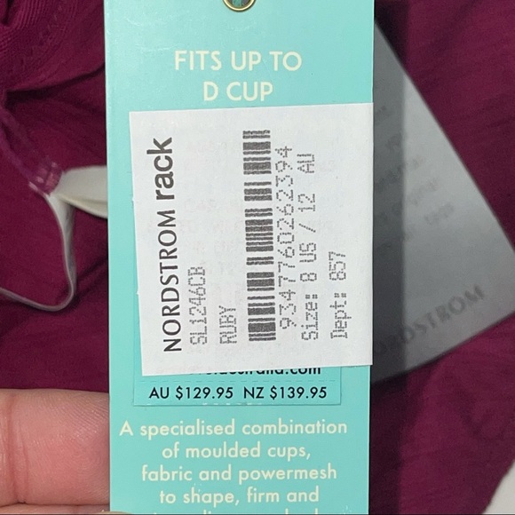 NEW Sea Level Belted Wireless One-piece Swimsuit In Ruby - Picture 11 of 16